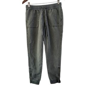 Marrakech Anthropologie Olive Green Joggers Zipper Ankle Pants Womens Size XS